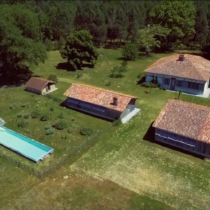 La Canopée vue du ciel : gites et séminaires professionnels La Canopée des Landes : gites et séminaires professionnels